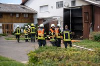 Scheunenbrand in Wölfersheim